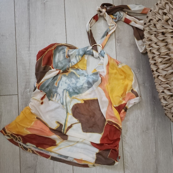 Sarah Hann Mesh Halter Top (NWT) XL - Picture 5 of 7